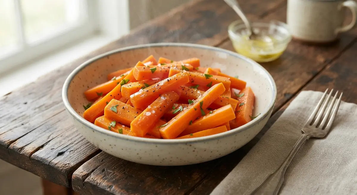 Steamed Carrot Sticks